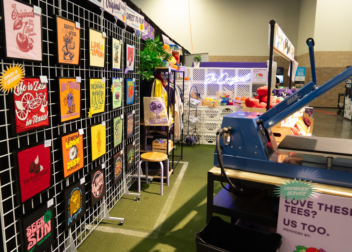 Our touch wall featured fruity designs in a wide variety of formulas