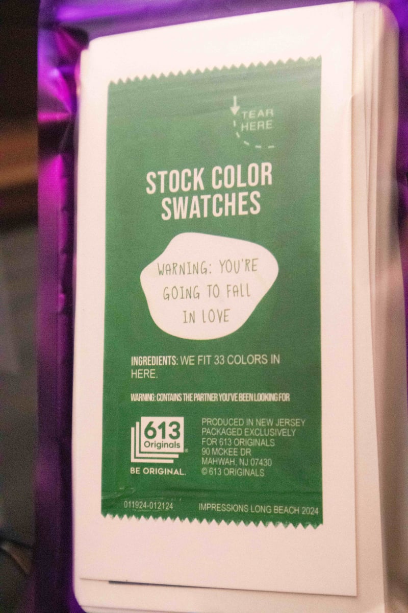 A close up of our "hot sauce" swatch packs.